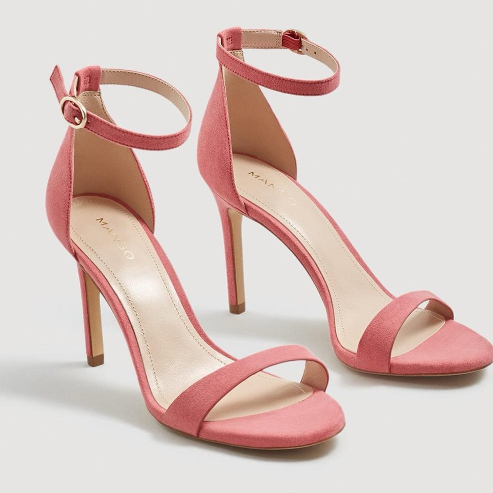 Mango pink heel sandals 8